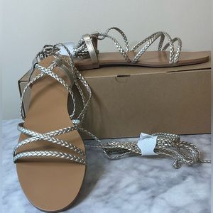 J. Crew Braided Ankle-Wrap Women Sandals